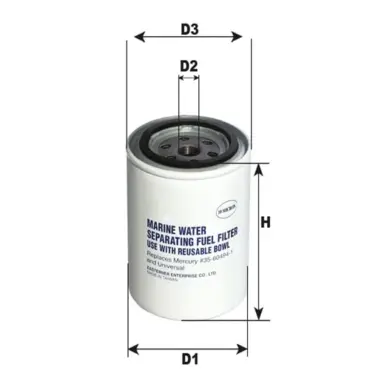 cartuccia filtro separatore decantatore acua carburante