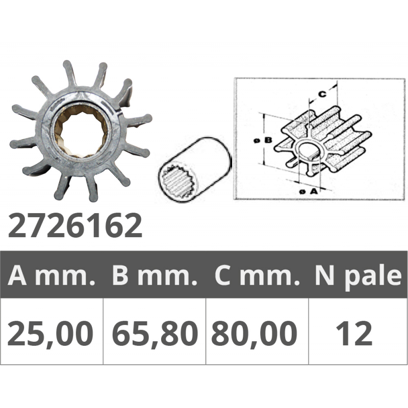 girante per pompa pacqua e motore entrobrdo