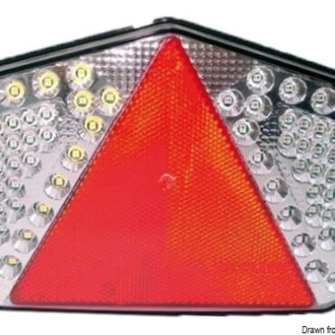 È dotato di 7 funzioni: posizione, stop, direzione, retronebbia, retromarcia, luce laterale, luce targa.