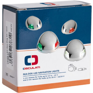 Certificate COLREG72 e ABYC-C5. Completamente in AISI 304 e corpo in policarbonato.