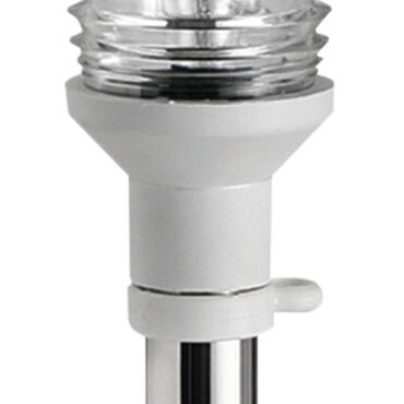 Per imbarcazioni < 20 m. Base in acciaio inox AISI 316 con regolazione autobloccante a varie altezze, completamente in acciaio inox, funge sia da portabandiera che da luce di coronamento.
