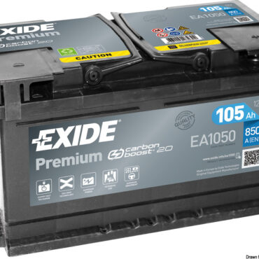 +30% di potenza in avviamento rispetto ad una batteria standard. Incremento della durata della batteria in condizioni di esercizio, ad elevate temperature. Doppio coperchio termosaldato sigillato massima sicurezza.Sistema labirinto brevettato Exide che facilita il riflusso delle particelle di acido impedendone la fuoriuscita. Assolutamente senza manutenzione. Inclinabile fino a 60°. Maggiore riserva di capacità grazie all'uso di piastre con spessore maggiorato. Maggiore resistenza alla corrosione grazie all'uso delle griglie in metallo espanso (Exmet) e all'uso di leghe Piombo-Calcio.