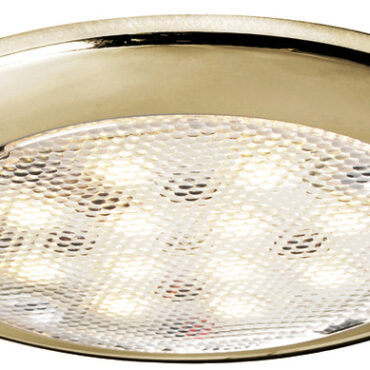 Corpo in acciaio inox. Fissaggio tramite viti nascoste dal frontalino. Completa di 2 lenti frontali di diversa trasparenza.