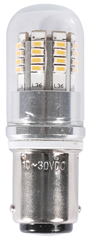 Per faretti con copertura in vetro dei LED. Zoccolo BA15D (15 mm baionetta con fermi allineati).