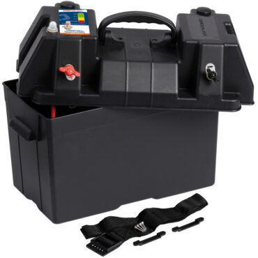 Equipaggiata con morsetti esterni e indicatore a LED dello stato di carica della batteria + accessori.