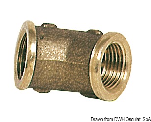 Brass 45° elbow 1"1/2 female/female