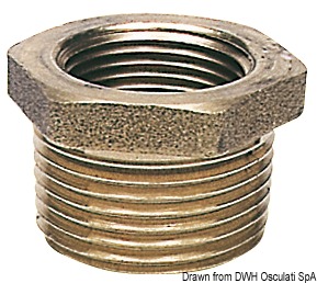 Brass reduction male/female 3/4" x 1/2"