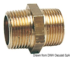 Brass double nipple 3/4"