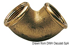 Brass elbow female/female 3/8" x 1/2"