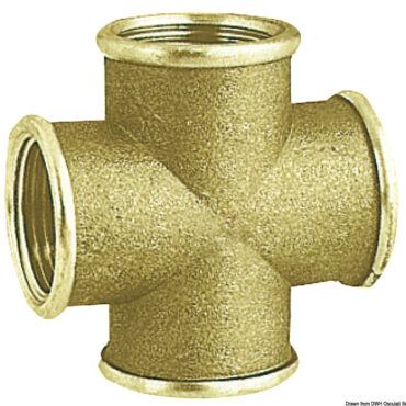 Brass cross joint female 1"1/2
