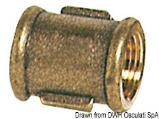 Brass joint sleeve female/female 1"