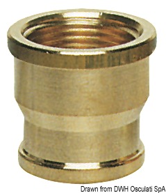 Brass joint sleeve female/female 3/4" x 1"