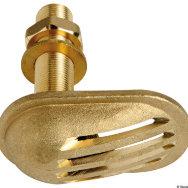 Cast brass thru hull scoop strainer 3"