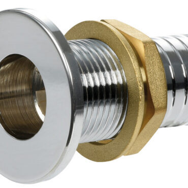 Thru hull flush mount chromed brass 1"1/4 x 38 mm