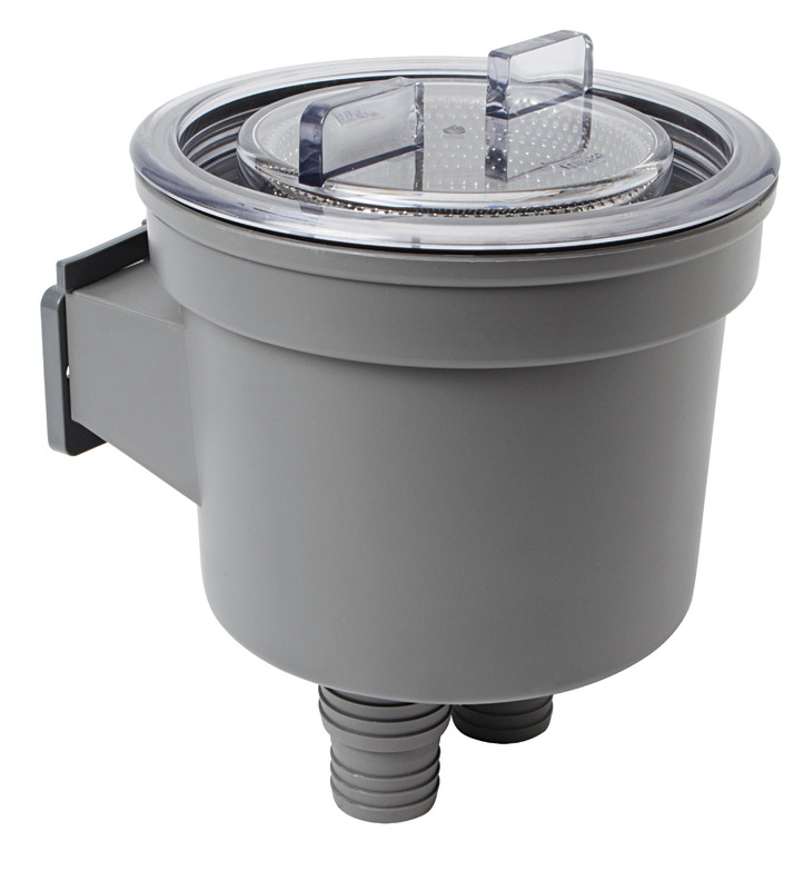 Carcassa in tecnopolimero con coperchio a vite trasparente.Elemento filtrante estraibile in acciaio inox.Il filtro è dotato di un supporto a scatto per poterlo rimuovere facilmente.