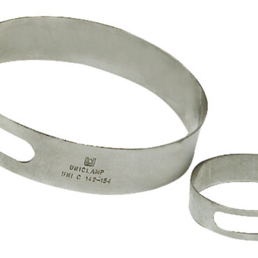 In acciaio inox AISI 316, progettate per usi gravosi, sono particolarmente adatte per tubi animati (tubi scappamento, WC, raffreddamento, immissione carburante ecc).