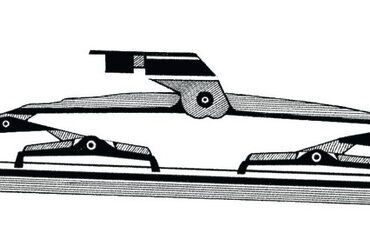 SS windshield blade w. silicone flap 559 mm