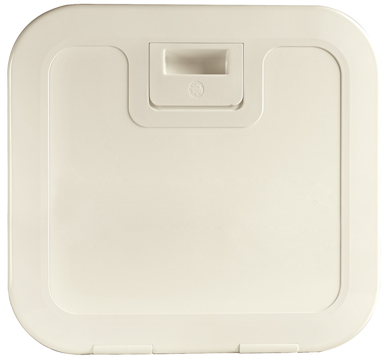 Telaio in ABS bianco, con rete elestica in nylon intrecciato. Dorso autoadesivo, oppure da fissare con 4 viti.