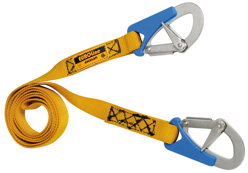 Euro Lightline safety line 2m + 2 shackles Fast opening
