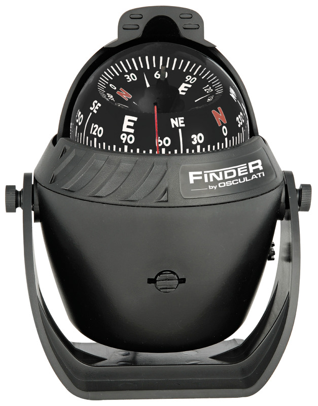 Carcassa ABS, completa di illuminazione e compensatori. Linea di fede rossa, Adatta anche per alta velocità. Rosa con gradazione di 5° in 5°, cardano con inclinazione max 30°.