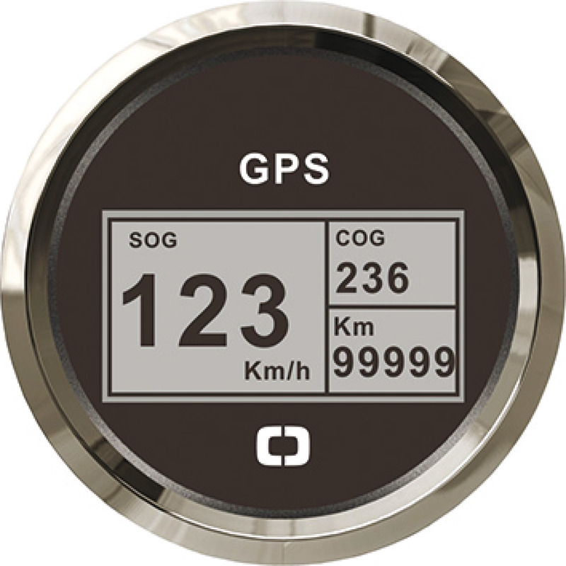 Non richiede trasduttore ed è fornito completo di antenna GPS 32 canali.- Tipo 1: Spidometro / bussola: indica in modo analogico la velocità 0-45 nodi ed in digitale la rotta bussola (di grado in grado).- Tipo 2: Spidometro / totalizzatore / bussola: indica in modo digitale la velocità 0/999 nodi, Km/h o MPH, la distanza percorsa fino a 99999 miglia e la rotta bussola (di grado in grado).Quadrante retroilluminazione sia rossa sia gialla.
