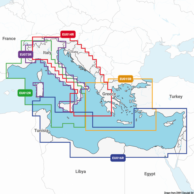 Cartografia Garmin con contenuti integrati per acque costiere e interne, le soluzioni di mappatura Garmin Navionics+ e Garmin Navionics Vision+™ premium offrono colori vivaci in stile Navionics®, accesso ad aggiornamenti quotidiani delle mappe, tecnologia avanzata Auto Guidance+™ e molto di più.NB: al momento dell’ordine è necessario specificare la zona richiesta.
