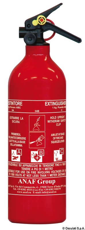 Caricato a polvere, modello senza manometro. Bombola mono pezzo in alluminio inossidabile, completo di supporto.