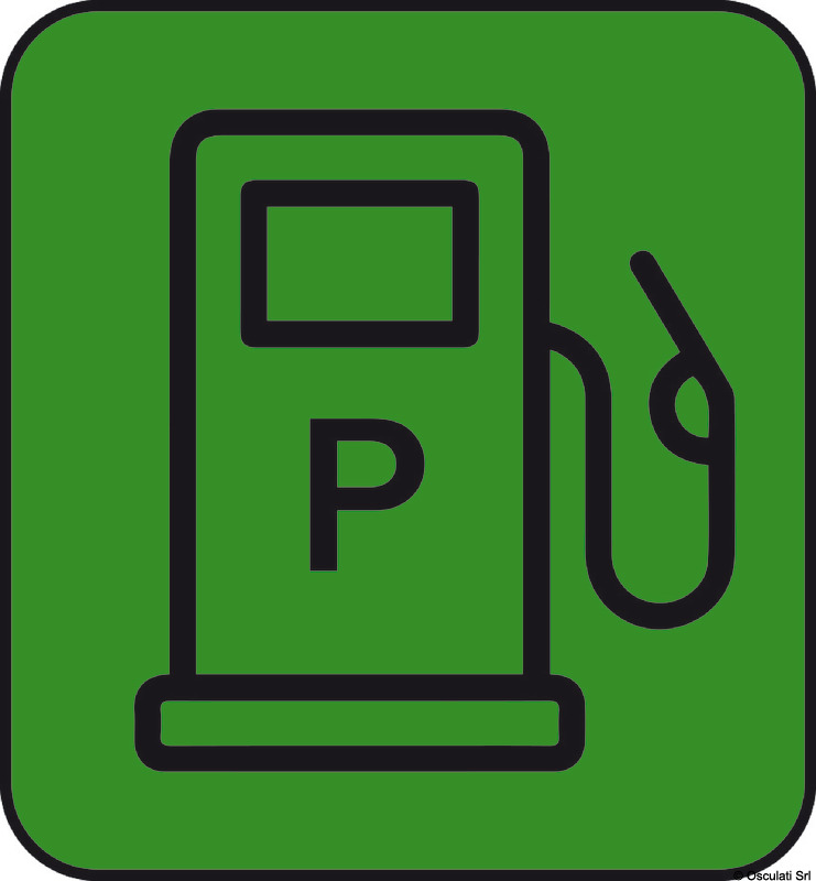 Adesivo carico benzina (foglio da 10 loghi) 25x27