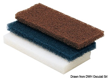 Light abrasive pads, white (pair of)