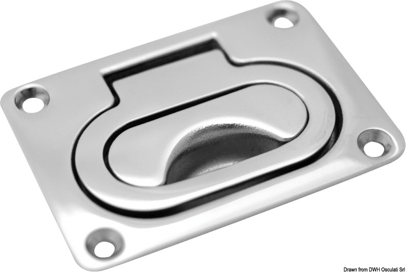 In acciaio inox AISI 316 microfuso e lucidato a specchio.