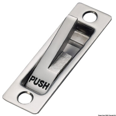 Si porta in posizione con una semplice pressione. Acciaio inox AISI 316 microfuso e lucidato a specchio.