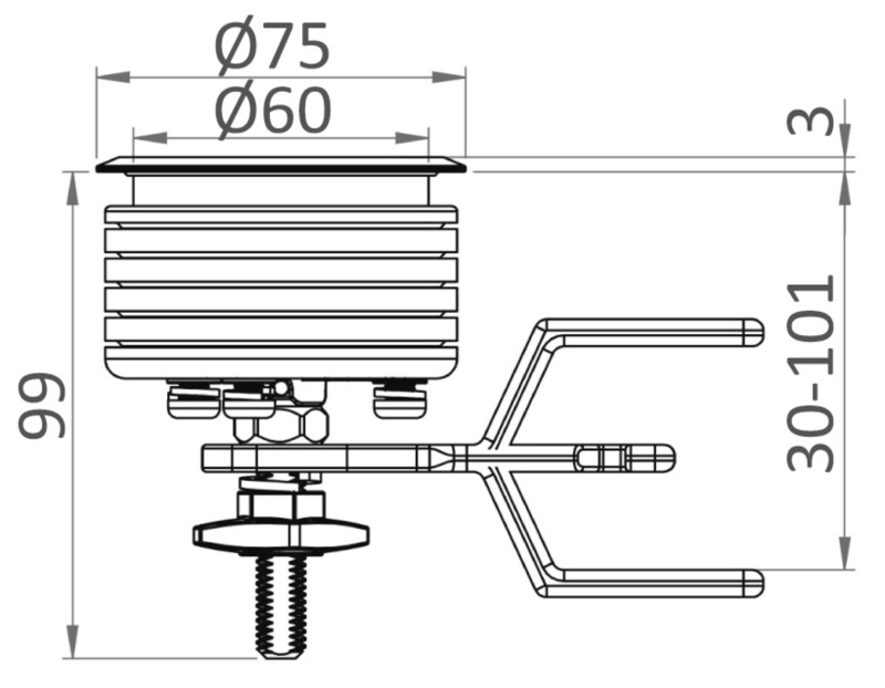 Kit N. 2 Eclipse MK2 flush latch 75 mm