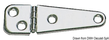 Cerniere in acciaio inox stampate e lucidate a specchio.