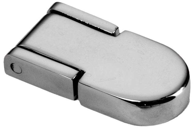 In acciaio inox AISI 316 lucidato a specchio.