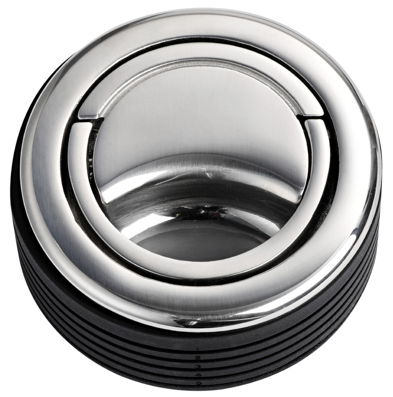 Caratterizzato da una presa particolarmente agevole:- acciaio inossidabile 316 lucidato a specchio;- estetica flush deck;- maniglia ergonomica di grandi dimensioni;- maniglia retrattile a molla;- distanziale in plastica con inviti per taglio customizzato.