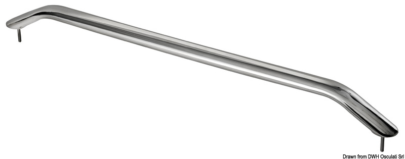 In acciaio inox AISI 316 lucidato a specchio, con sezione ellittica.