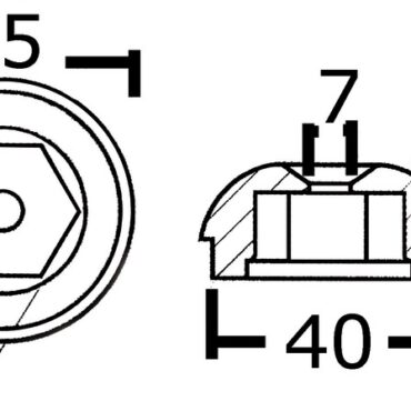 Aluminium spare anode orig. ref. 71190A