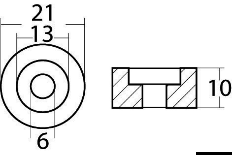 Zinc ring anode for Suzuki 4/300 HP outboard
