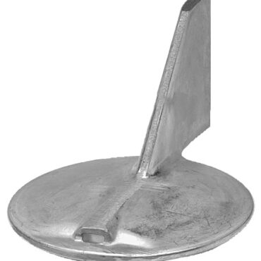 Aluminium fin anode rightward bend 100/220 HP