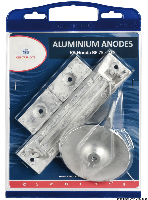 Aluminium anode kit for Honda outboards 75/225 HP