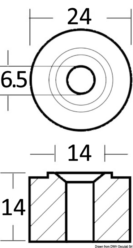 Collecteur zinc anode 40/50/60 HP
