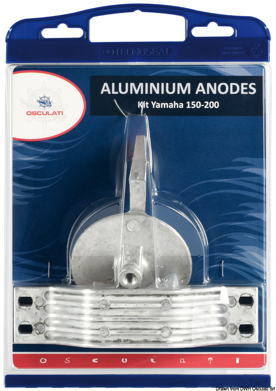 Anode kit for Yamaha outboards 150/200 zinc