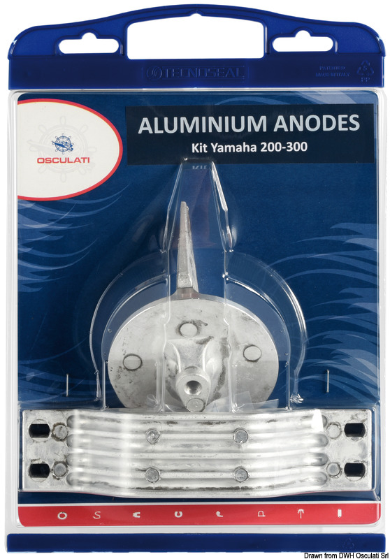 Anode kit for Yamaha outboards 200/300 magnesium