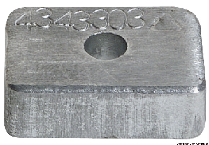 Zinc anode for Mercury 4/5/6 HP