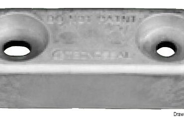 Oval Vetus type anode 900 g