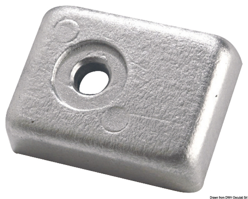 Magnesium leg anode plate for 40/50 HP 4-stoke