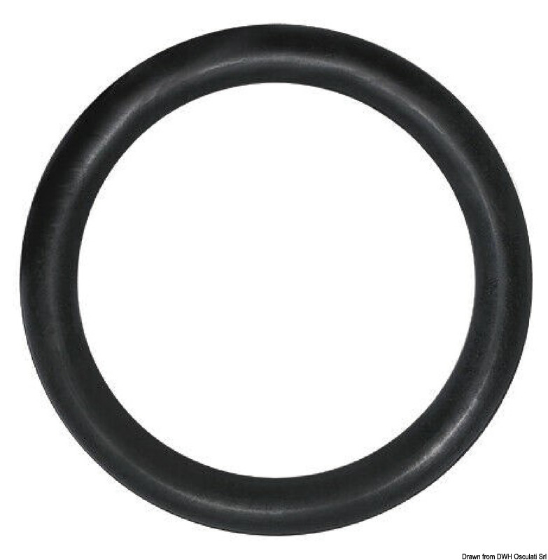 Anello di tenuta gomma, si monta tra il motore e la piastra di poppa per evitare l'ingresso di acqua a bordo.Occorrono due pezzi per motore. Ø esterno 200 mm.