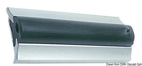 Con inserti in PVC flessibile in vari colori e terminabili da abbinare. Venduti in barre da 6 o 3 m.Ordine minimo 24 m per misura.