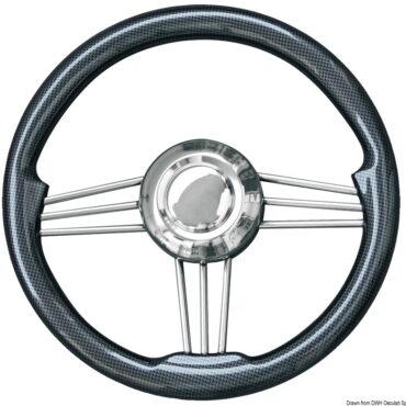 Mozzo centrale con cono universale, regolabile per centrare il volante. Ø 350 mm.