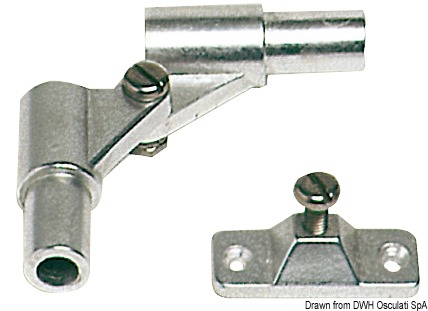 Wall mounting bracket w/screws for tubes Ø 20 mm